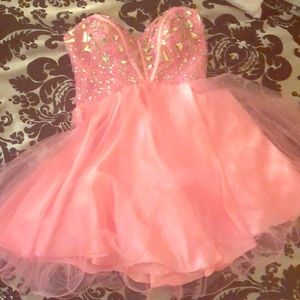 Pink jeweled dress